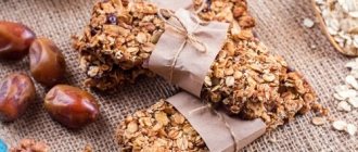 PP bars made from oatmeal, dried fruits, honey. Recipes with photos at home 