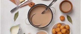 tea with milk, spices and butter