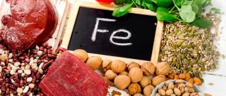 Sources of iron and ferritin