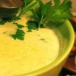 Cheese soup with mushrooms and melted cheese