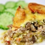 casserole of zucchini and minced meat